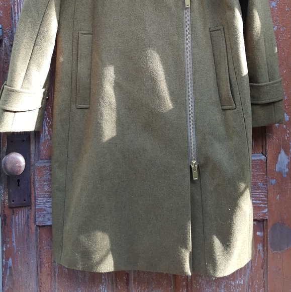 J. Crew Melton Wool side zip trench - Picture 2 of 8